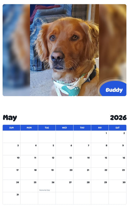 2026 - 2027 Buddy - Pawidols Pet Calendar