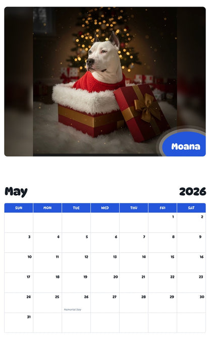 2026 - 2027 Moana - Pawidols Pet Calendar