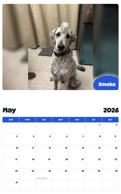 2026 - 2027 Smoke - Pawidols Pet Calendar