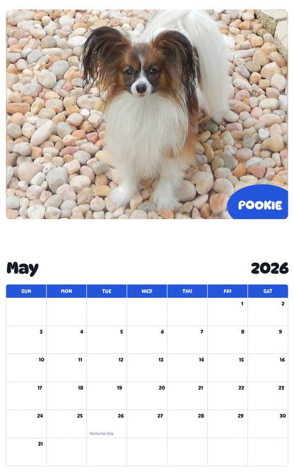 2026 - 2027 POOKIE - Pawidols Pet Calendar