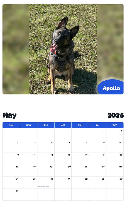 2026 - 2027 Apollo - Pawidols Pet Calendar
