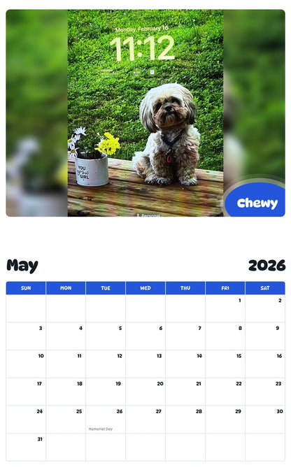 2026 - 2027 Chewy - Pawidols Pet Calendar