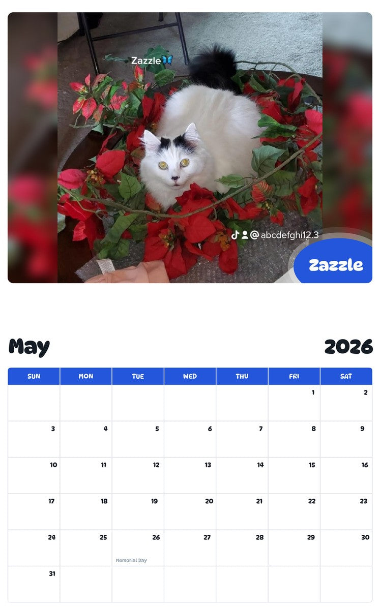 2026 - 2027 Zazzle - Pawidols Pet Calendar