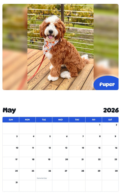 2026 - 2027 Puper - Pawidols Pet Calendar