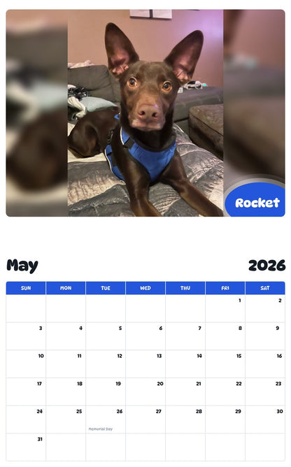 2026 - 2027 Rocket - Pawidols Pet Calendar
