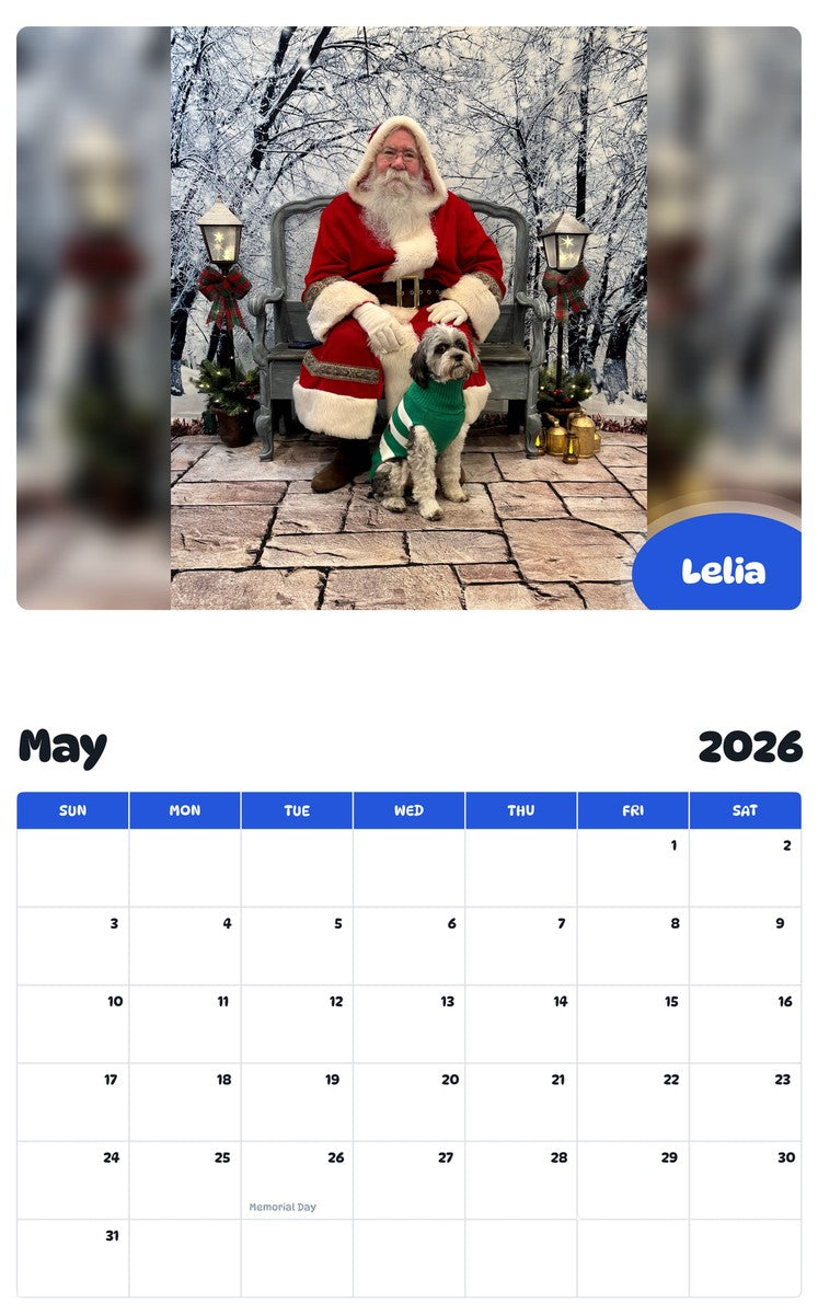 2026 - 2027 Lelia - Pawidols Pet Calendar