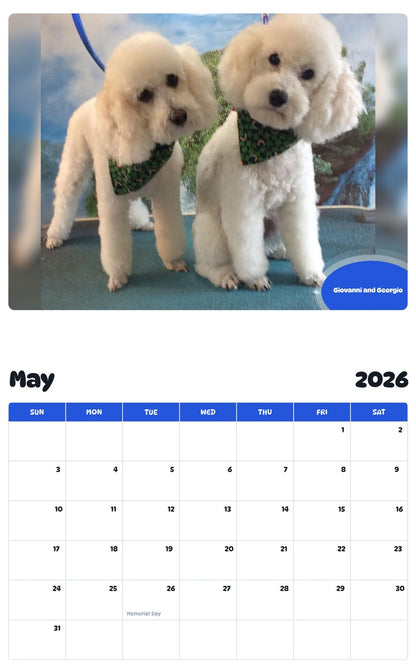 2026 - 2027 Giovanni and Georgio - Pawidols Pet Calendar