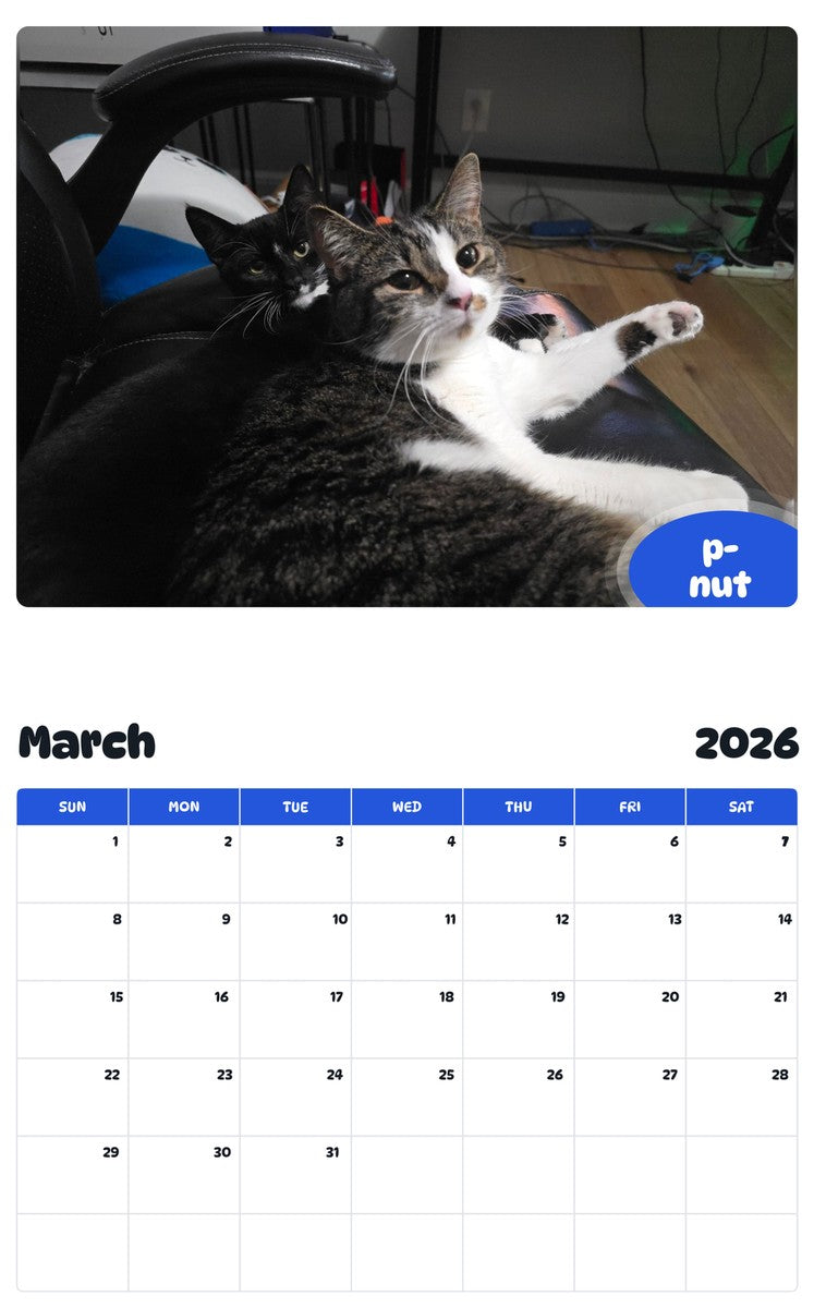 November 2025 - October 2026 p-nut - Pawidols Pet Calendar