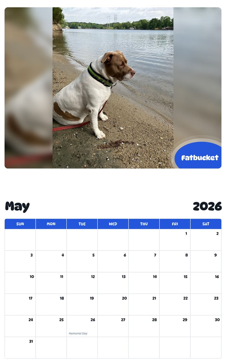 2026 - 2027 Fatbucket - Pawidols Pet Calendar