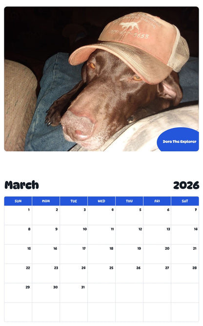 November 2025 - October 2026 Dora The Explorer - Pawidols Pet Calendar