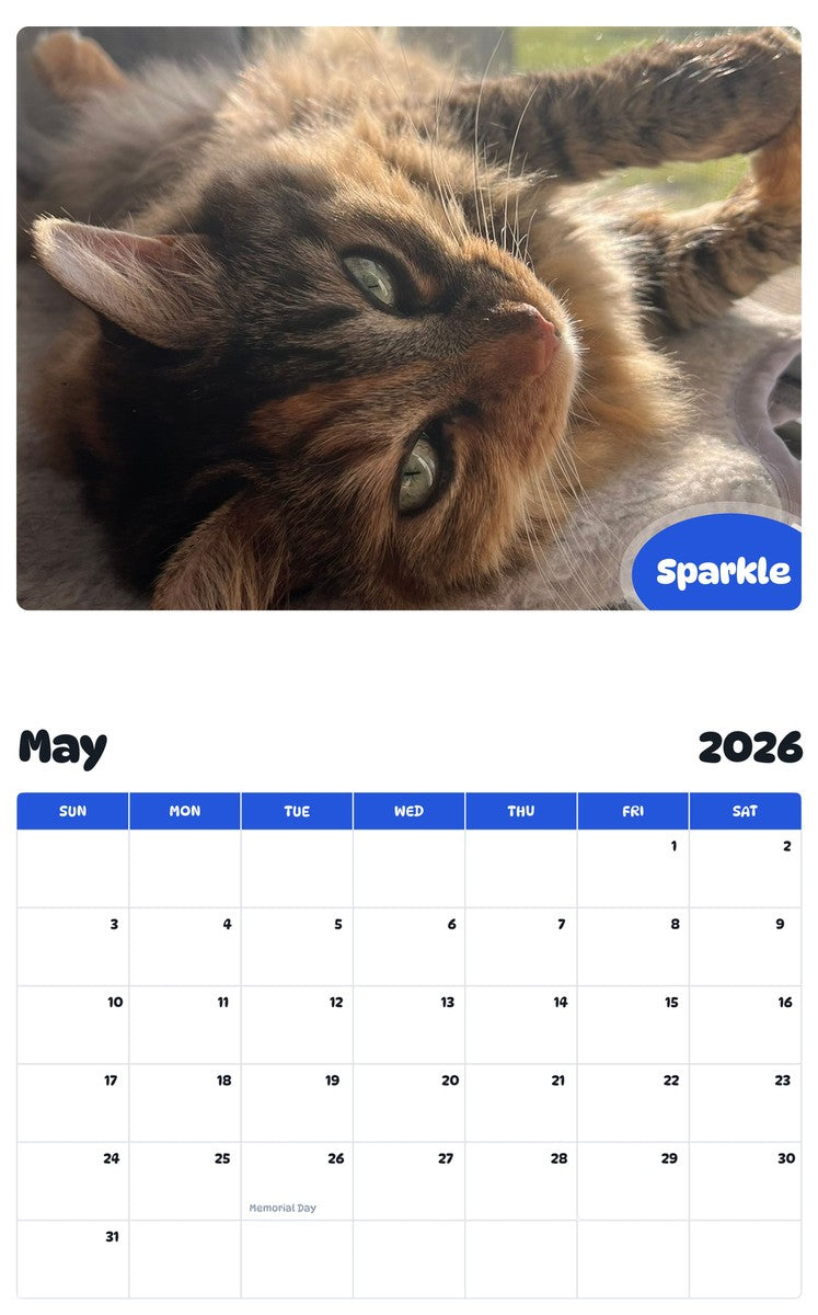 2026 - 2027 Sparkle - Pawidols Pet Calendar