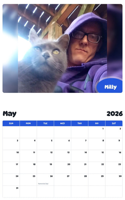 2026 - 2027 Milly - Pawidols Pet Calendar
