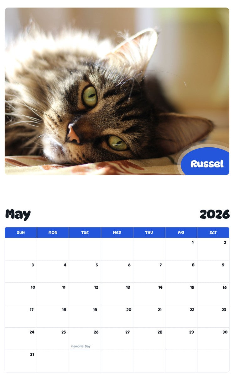 2026 - 2027 Russel - Pawidols Pet Calendar