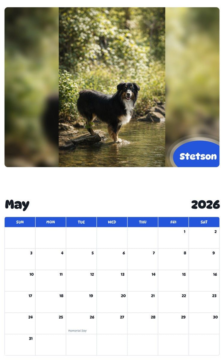2026 - 2027 Stetson - Pawidols Pet Calendar