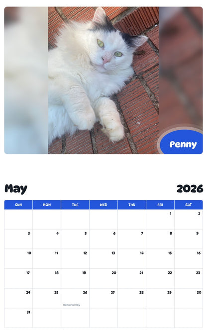 2026 - 2027 Penny - Pawidols Pet Calendar