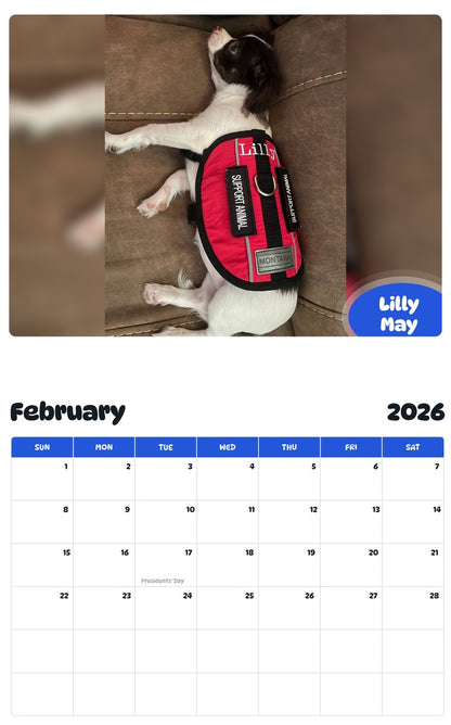 October 2025 - September 2026 Lilly May - Pawidols Pet Calendar