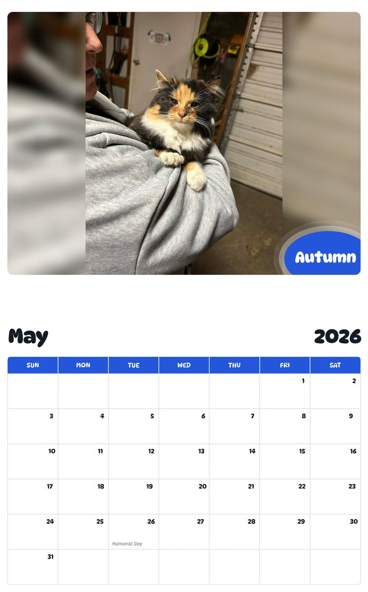 2026 - 2027 Autumn - Pawidols Pet Calendar