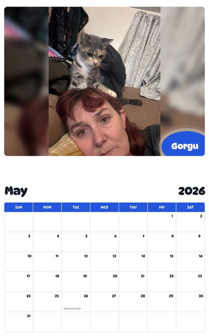 2026 - 2027 Gorgu - Pawidols Pet Calendar