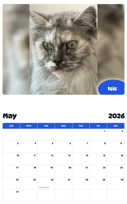2026 - 2027 Isis - Pawidols Pet Calendar