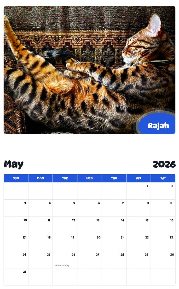 2026 - 2027 Rajah - Pawidols Pet Calendar