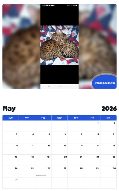 2026 - 2027 Fagan and Oliver - Pawidols Pet Calendar