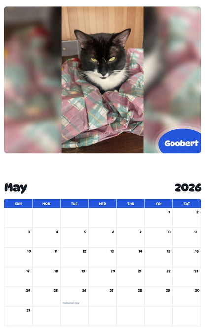 2026 - 2027 Goobert - Pawidols Pet Calendar