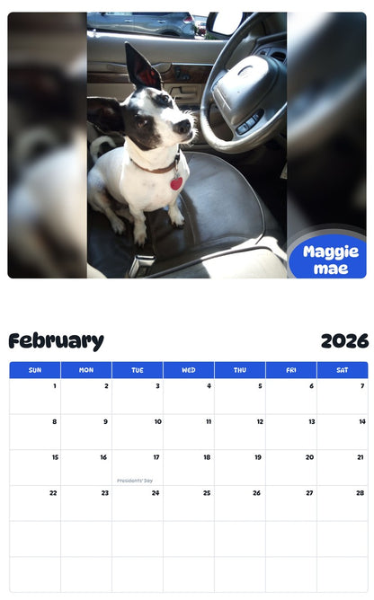November 2025 - October 2026 Maggie mae - Pawidols Pet Calendar
