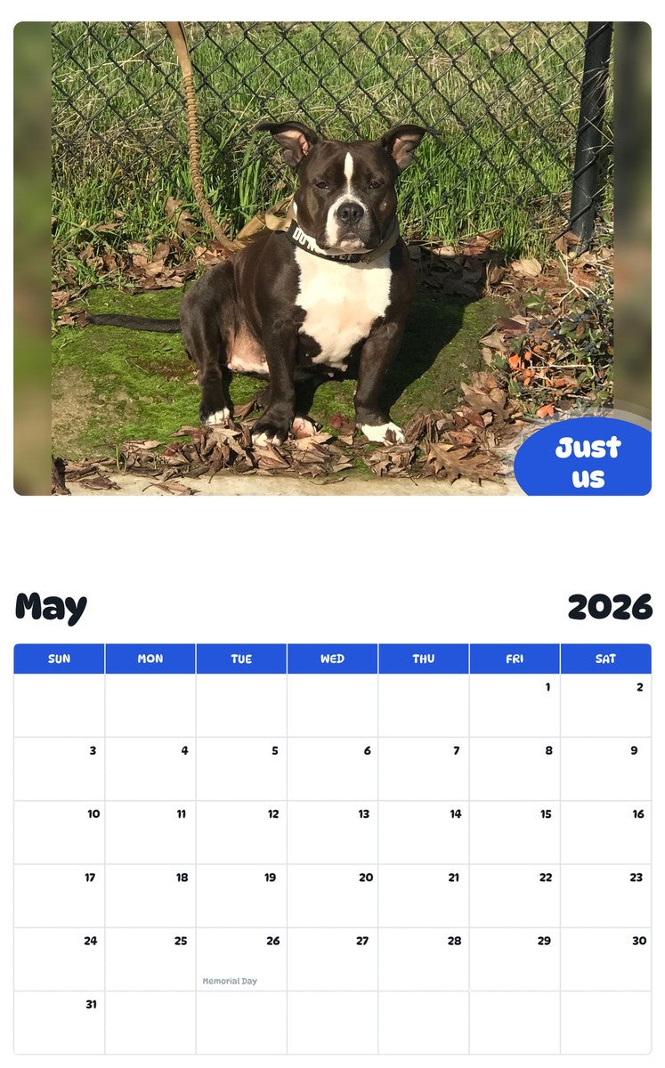 2026 - 2027 Just us - Pawidols Pet Calendar