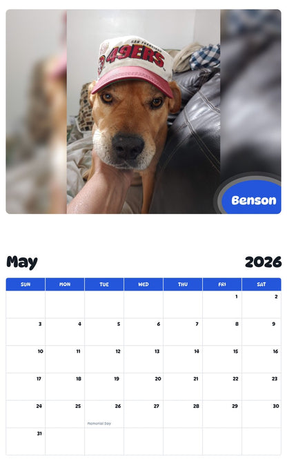 2026 - 2027 Benson - Pawidols Pet Calendar