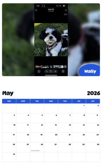 2026 - 2027 Wally - Pawidols Pet Calendar