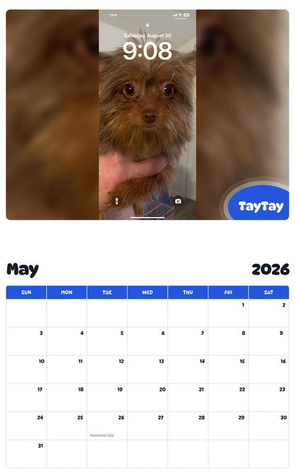 2026 - 2027 TayTay - Pawidols Pet Calendar