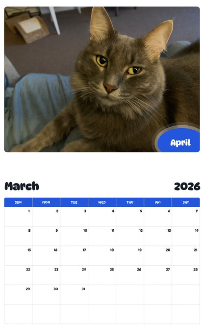 November 2025 - October 2026 April - Pawidols Pet Calendar