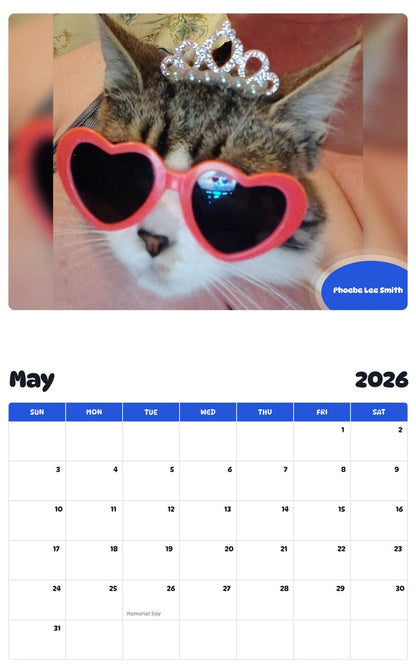 2026 - 2027 Phoebe Lee Smith - Pawidols Pet Calendar