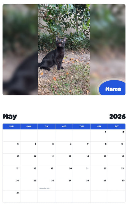 2026 - 2027 Mama - Pawidols Pet Calendar