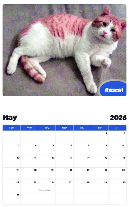 2026 - 2027 Rascal - Pawidols Pet Calendar