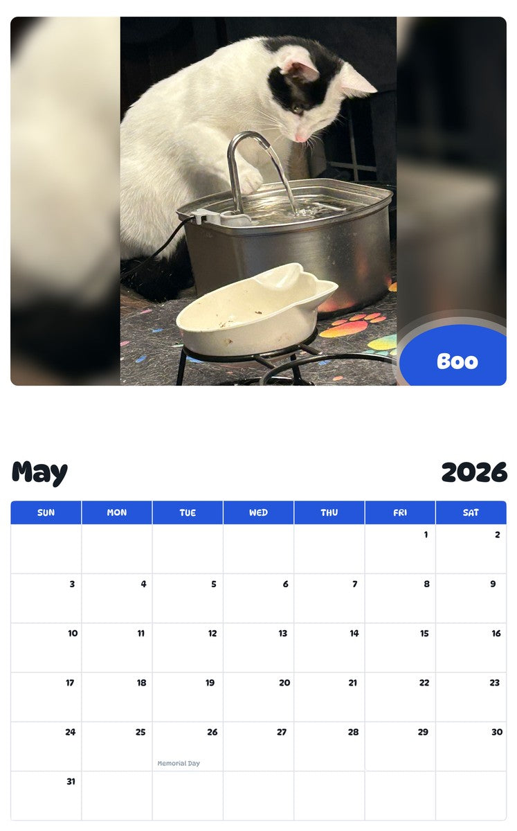 2026 - 2027 Boo - Pawidols Pet Calendar