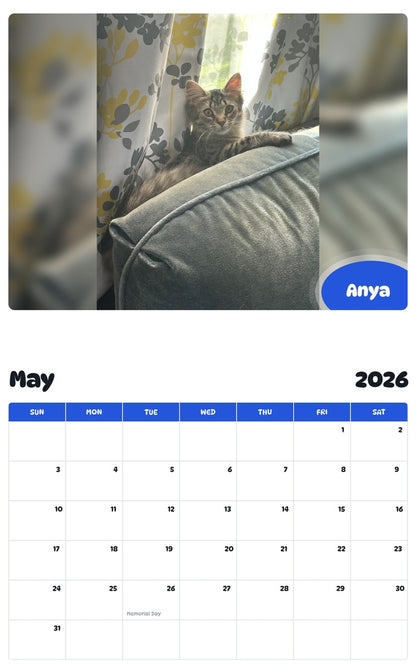 2026 - 2027 Anya - Pawidols Pet Calendar
