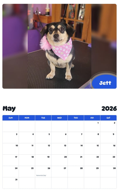 2026 - 2027 Jett - Pawidols Pet Calendar
