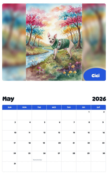 2026 - 2027 Cici - Pawidols Pet Calendar