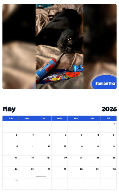 2026 - 2027 Samantha - Pawidols Pet Calendar