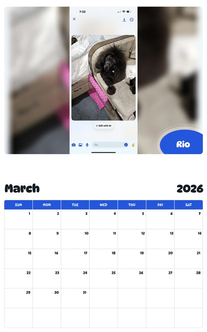 November 2025 - October 2026 Rio - Pawidols Pet Calendar
