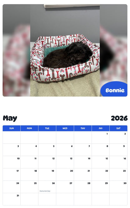 2026 - 2027 Bonnie - Pawidols Pet Calendar