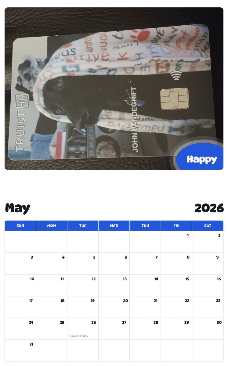 2026 - 2027 Happy - Pawidols Pet Calendar