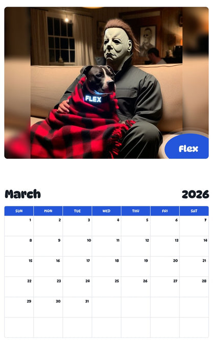 November 2025 - October 2026 Flex - Pawidols Pet Calendar