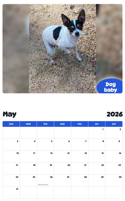 2026 - 2027 Dog baby - Pawidols Pet Calendar