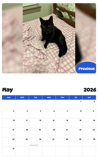 2026 - 2027 Precious - Pawidols Pet Calendar