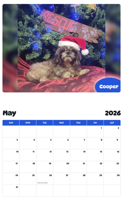 2026 - 2027 Cooper - Pawidols Pet Calendar
