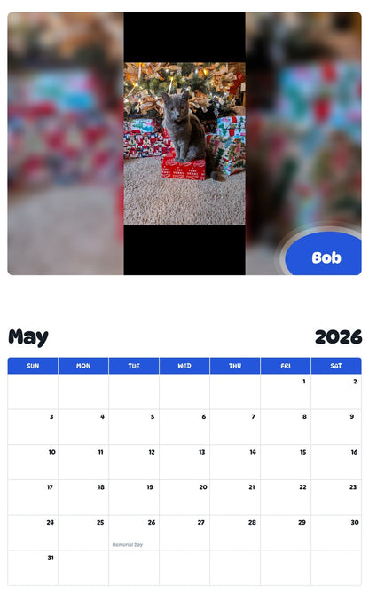 2026 - 2027 Bob - Pawidols Pet Calendar