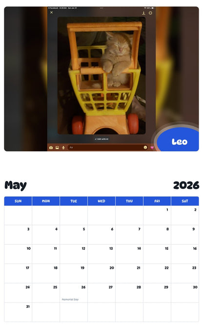 2026 - 2027 Leo - Pawidols Pet Calendar