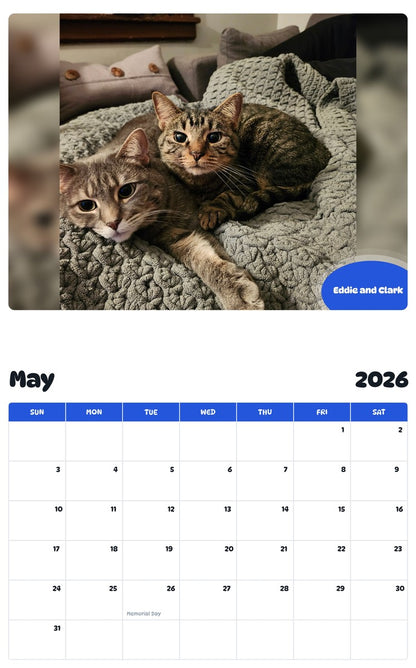 2026 - 2027 Eddie and Clark - Pawidols Pet Calendar